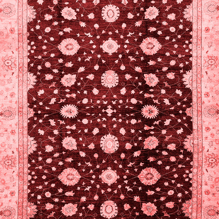 Machine Washable Oriental Red Traditional Rug, wshabs466red