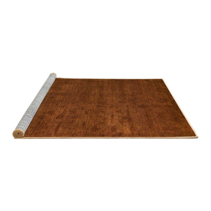 Sideview of Machine Washable Abstract Tomato Red Rug, wshabs4670