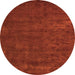 Round Abstract Orange Modern Rug, abs4670org