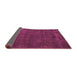 Sideview of Abstract Purple Modern Rug, abs4670pur