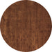 Round Abstract Brown Modern Rug, abs4670brn