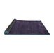 Sideview of Abstract Blue Modern Rug, abs4670blu