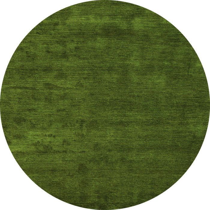 Round Abstract Green Modern Rug, abs4670grn