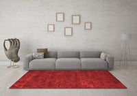 Machine Washable Abstract Red Modern Rug, wshabs4670red