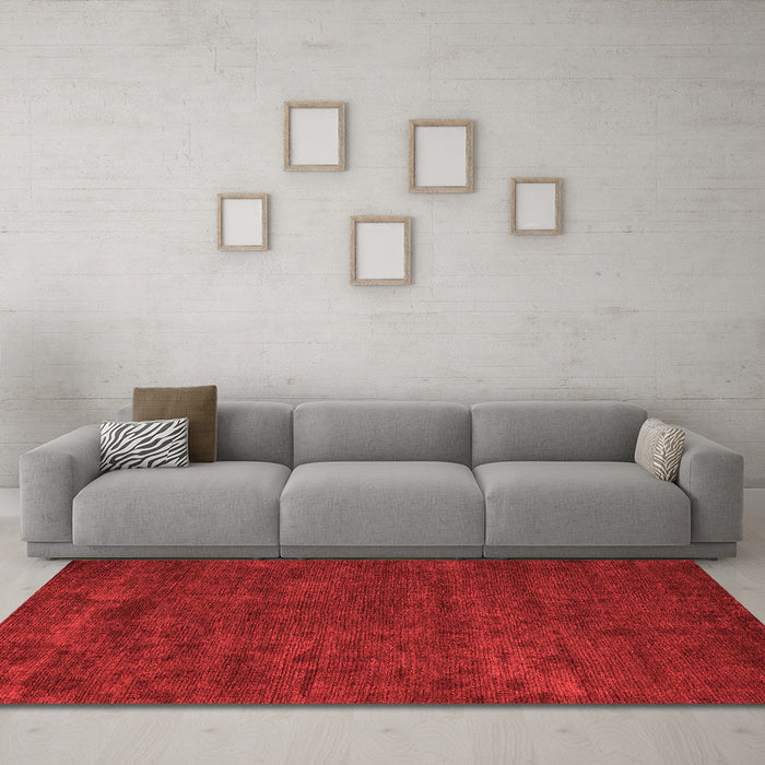 Modern Red Washable Rugs