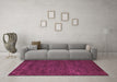 Machine Washable Abstract Purple Modern Area Rugs in a Living Room, wshabs4670pur