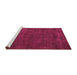 Sideview of Machine Washable Abstract Pink Modern Rug, wshabs4670pnk