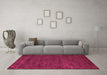 Machine Washable Abstract Pink Modern Rug in a Living Room, wshabs4670pnk