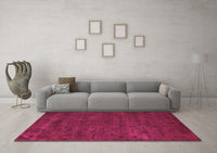 Machine Washable Abstract Pink Modern Rug, wshabs4670pnk