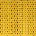 Square Machine Washable Solid Yellow Modern Rug, wshabs4671yw