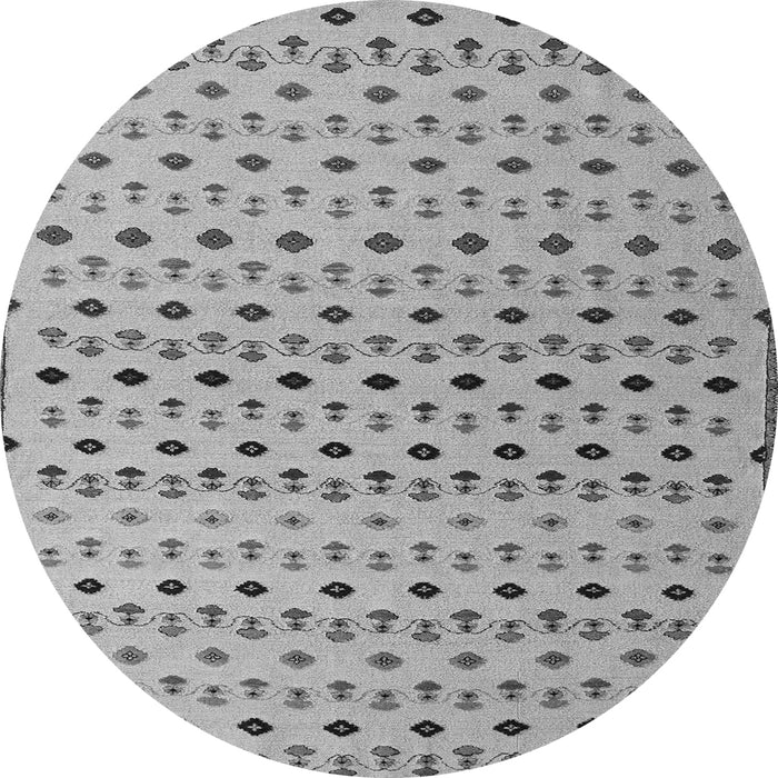 Round Solid Gray Modern Rug, abs4671gry