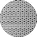 Round Solid Gray Modern Rug, abs4671gry