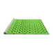 Sideview of Machine Washable Solid Green Modern Area Rugs, wshabs4671grn