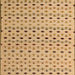 Square Machine Washable Abstract Chocolate Brown Rug, wshabs4671