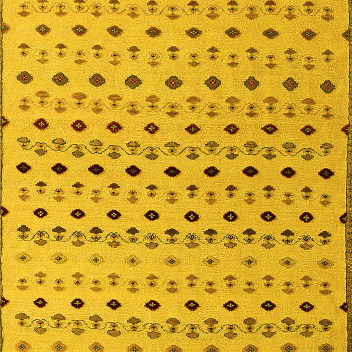 Machine Washable Solid Yellow Modern Rug, wshabs4671yw