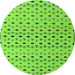 Round Solid Green Modern Rug, abs4671grn