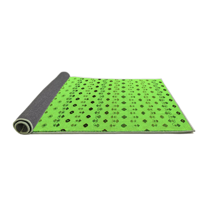 Sideview of Solid Green Modern Rug, abs4671grn