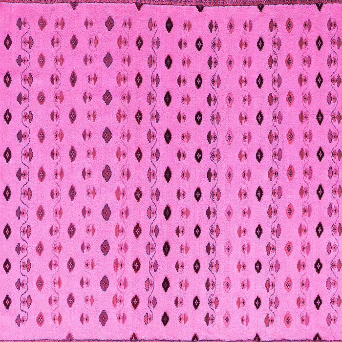 Square Machine Washable Solid Pink Modern Rug, wshabs4671pnk