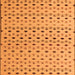 Square Machine Washable Solid Orange Modern Area Rugs, wshabs4671org