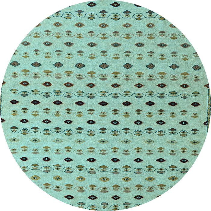 Round Solid Light Blue Modern Rug, abs4671lblu