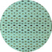 Round Solid Light Blue Modern Rug, abs4671lblu