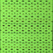 Square Machine Washable Solid Green Modern Area Rugs, wshabs4671grn