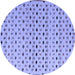 Round Solid Blue Modern Rug, abs4671blu