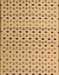 Machine Washable Abstract Chocolate Brown Rug, wshabs4671