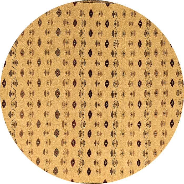 Round Solid Brown Modern Rug, abs4671brn