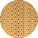 Round Solid Brown Modern Rug, abs4671brn