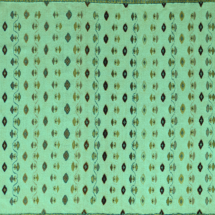 Square Solid Turquoise Modern Rug, abs4671turq