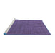 Sideview of Machine Washable Abstract Blue Modern Rug, wshabs4672blu