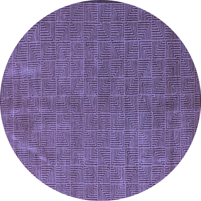Round Abstract Blue Modern Rug, abs4672blu