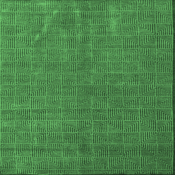 Square Abstract Emerald Green Modern Rug, abs4672emgrn