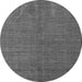 Round Machine Washable Abstract Gray Modern Rug, wshabs4672gry