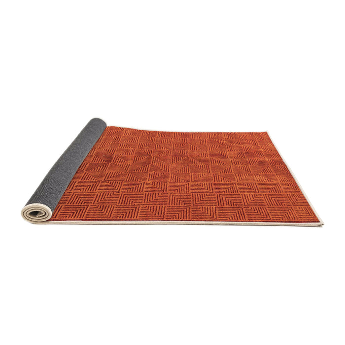 Sideview of Abstract Orange Modern Rug, abs4672org