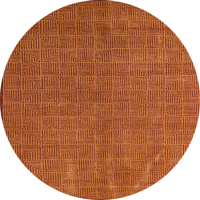 Round Abstract Red Modern Rug, abs4672