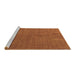 Sideview of Machine Washable Abstract Brown Modern Rug, wshabs4672brn