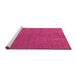 Sideview of Machine Washable Abstract Pink Modern Rug, wshabs4672pnk