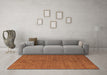 Machine Washable Abstract Brown Modern Rug in a Living Room,, wshabs4672brn