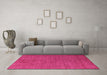 Machine Washable Abstract Pink Modern Rug in a Living Room, wshabs4672pnk