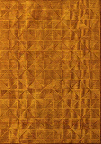 Abstract Yellow Modern Rug, abs4672yw