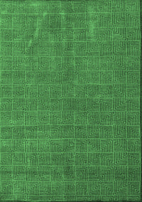 Abstract Emerald Green Modern Rug, abs4672emgrn