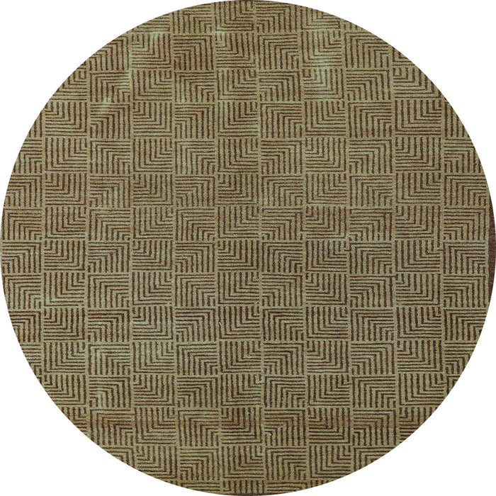 Round Abstract Light Blue Modern Rug, abs4672lblu