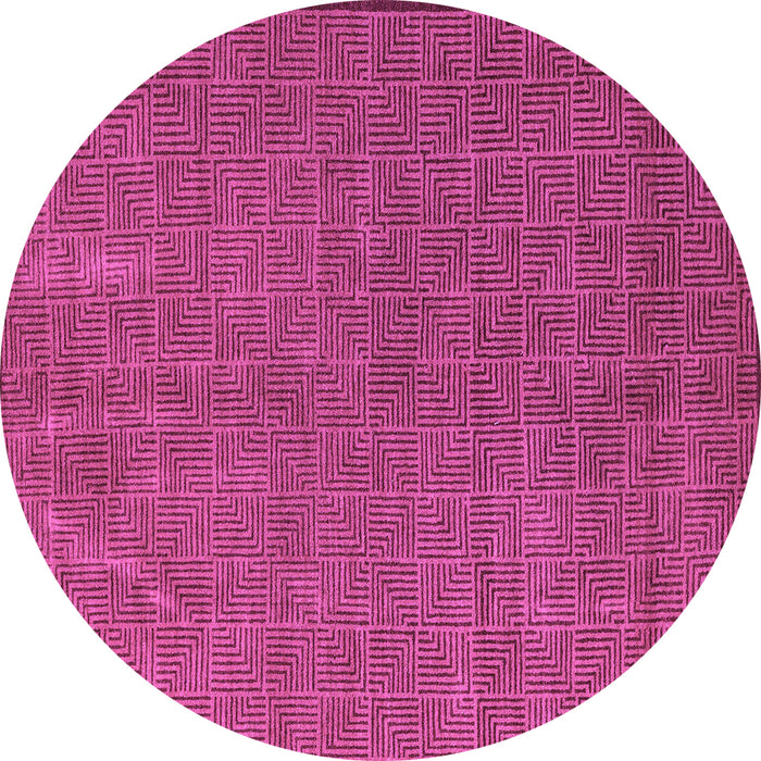 Round Machine Washable Abstract Purple Modern Area Rugs, wshabs4672pur