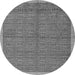 Round Machine Washable Abstract Gray Modern Rug, wshabs4673gry