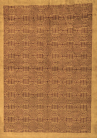 Abstract Brown Modern Rug, abs4673brn