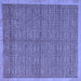 Square Machine Washable Abstract Blue Modern Rug, wshabs4673blu