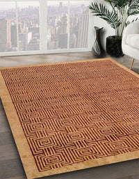 Abstract Orange Modern Rug, abs4673