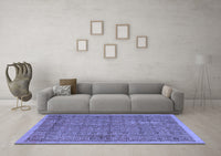 Machine Washable Abstract Blue Modern Rug, wshabs4673blu